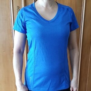 OGIO Women's Blue V-Neck Sports  Tee